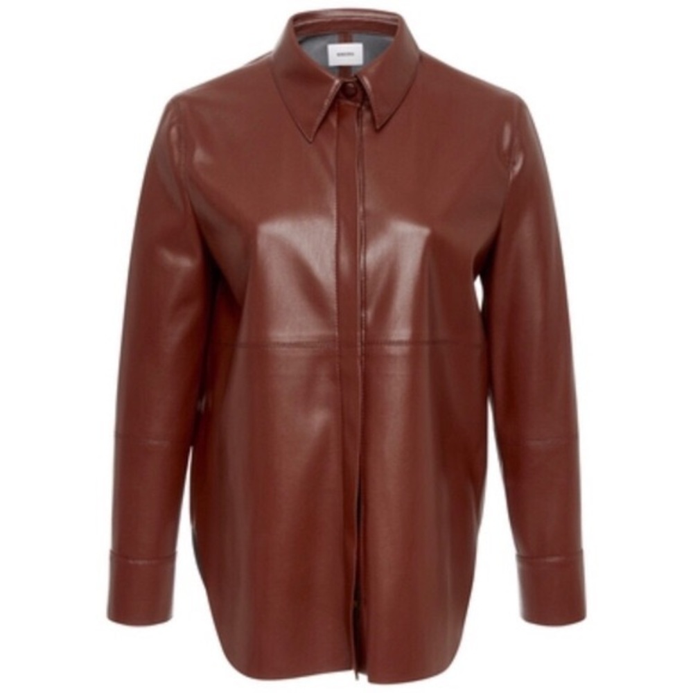 NWOT Nanushka Naum Vegan Leather Shirt Sz Medium